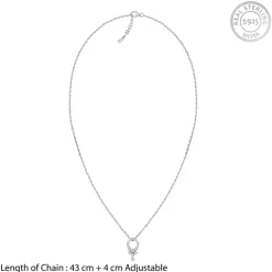 Silver Euphoria Pendant With Link Chain