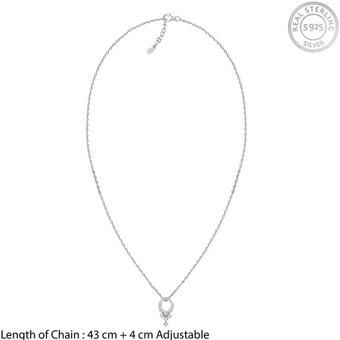 Silver Euphoria Pendant With Link Chain