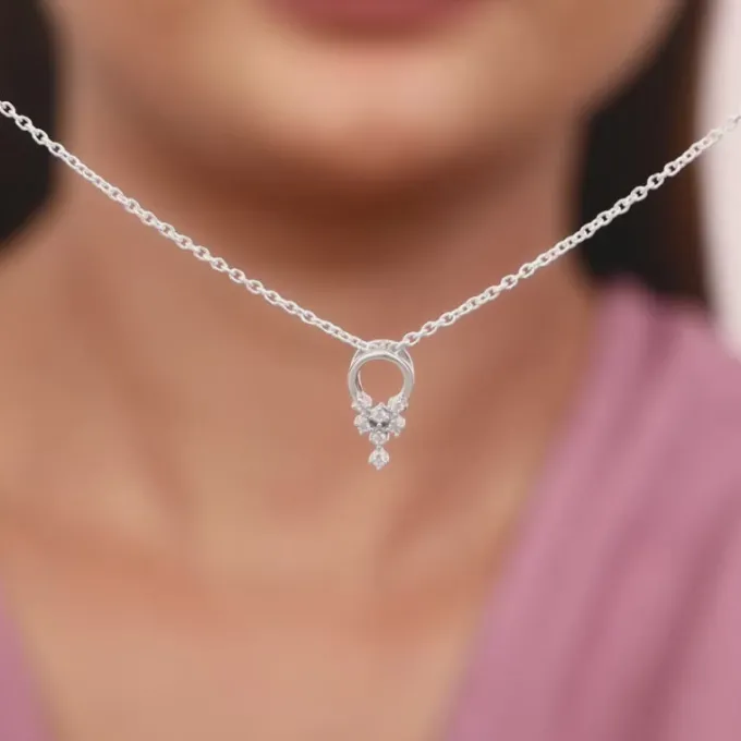 Silver Euphoria Pendant With Link Chain