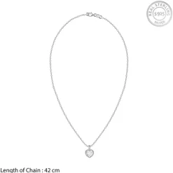 Silver 4Ever Pendant With Link Chain
