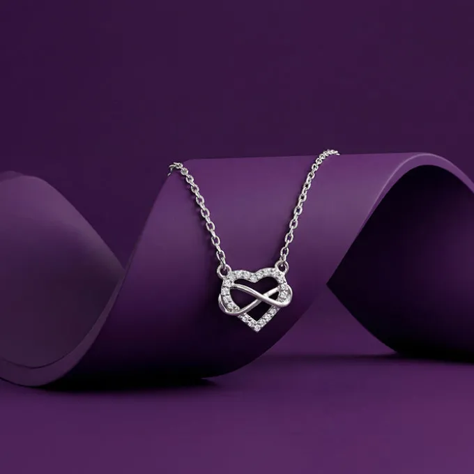 Silver Everbound Heart Necklace
