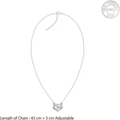 Silver Everbound Heart Necklace