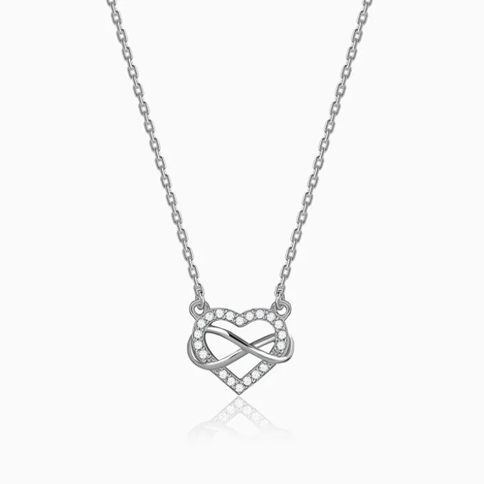 Silver Everbound Heart Necklace