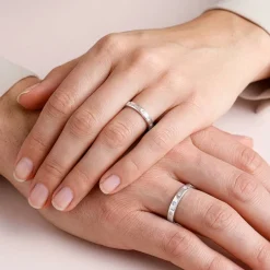 Silver Evermine Couple Bands