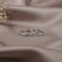 Silver Evermine Couple Bands