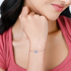 Silver Evil Eye Bracelet