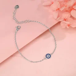 Silver Evil Eye Bracelet