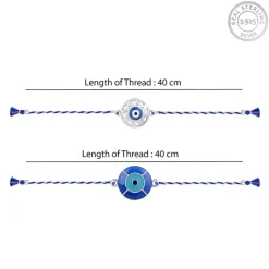 Silver Evil Eye Rakhi Combo (set of 2)