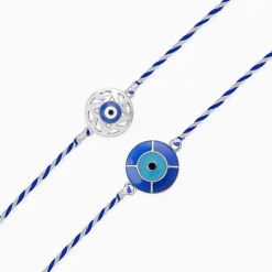 Silver Evil Eye Rakhi Combo (set of 2)
