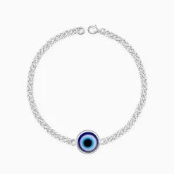 Silver Evil Eye Style Bracelet For Him