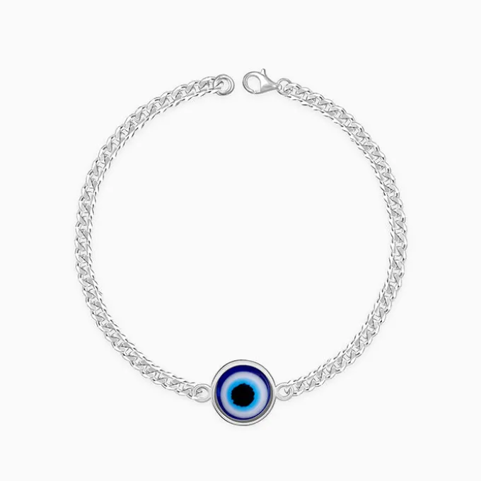 Silver Evil Eye Style Bracelet For Him