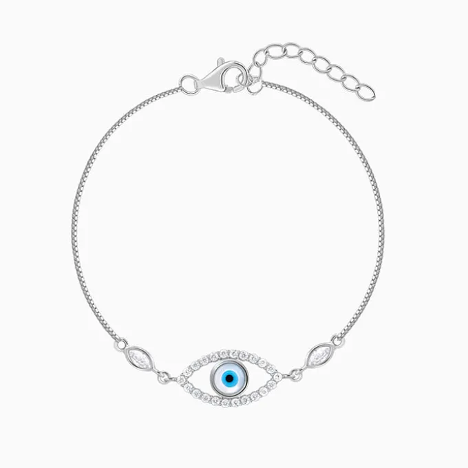 Silver Evil Eye Vibe Bracelet