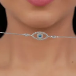 Silver Evil Eye Vibe Bracelet