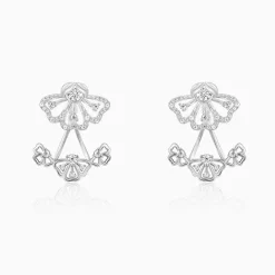 Silver Eyebright Convertible Earrings