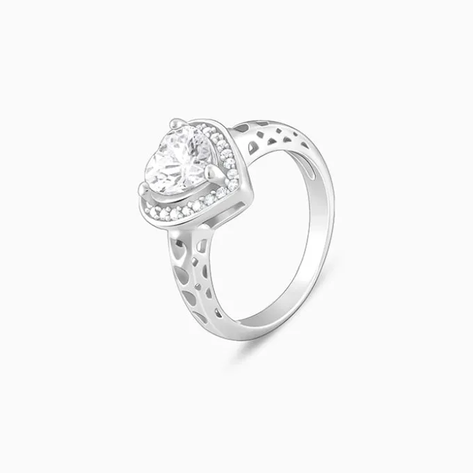 Silver Fall in Love Ring