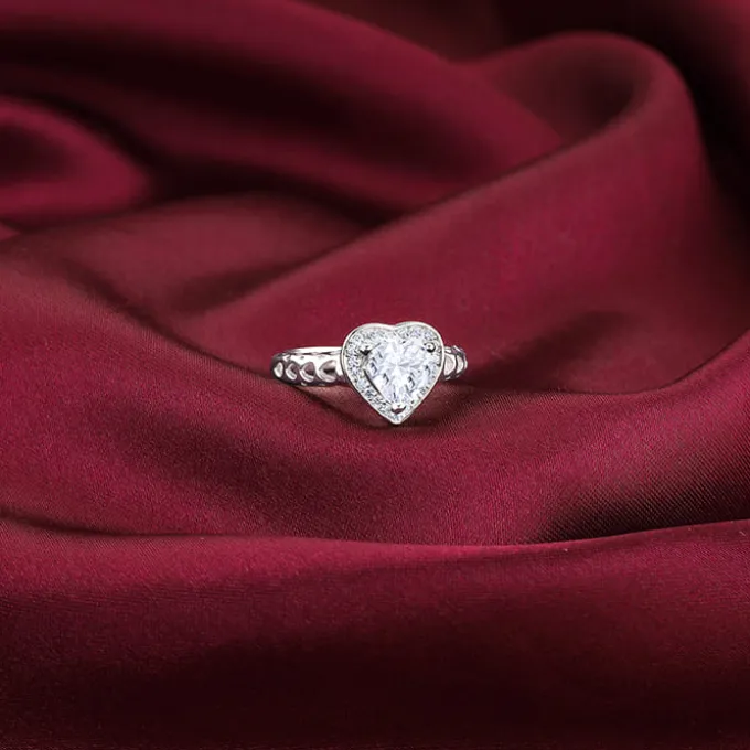 Silver Fall in Love Ring