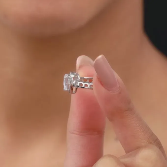 Silver Fall in Love Ring