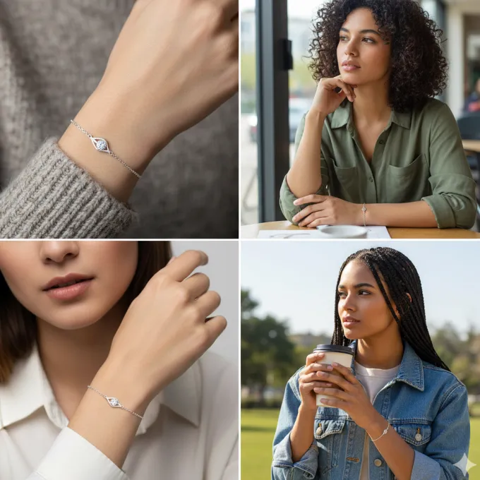 Silver Falling Dew Bracelet