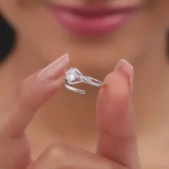 Silver Falling Dew Ring