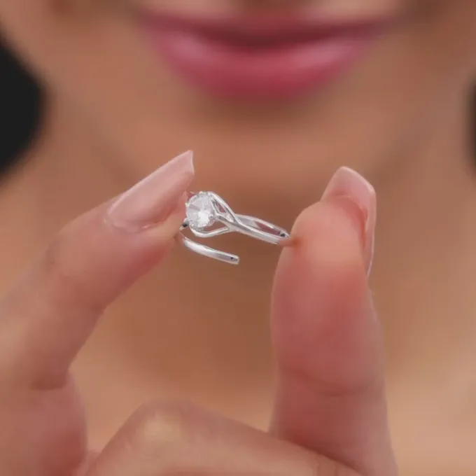 Silver Falling Dew Ring