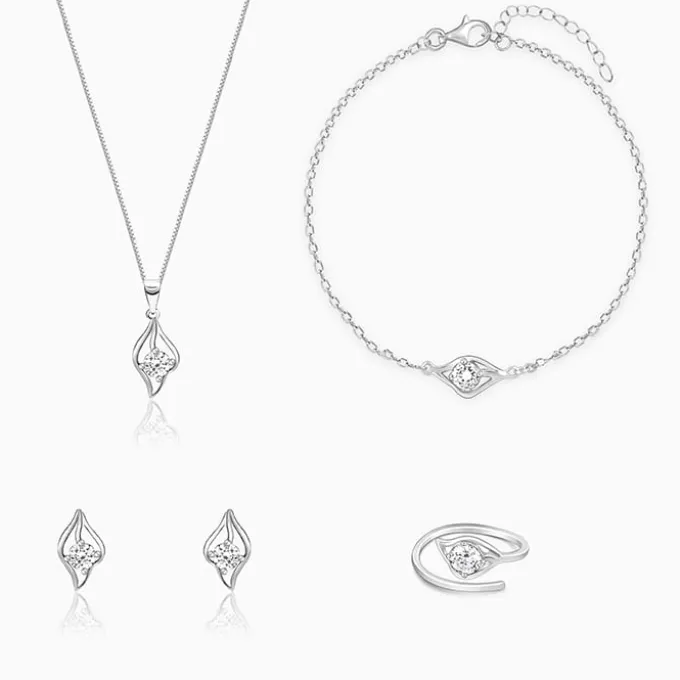 Silver Falling Dew Set of Four