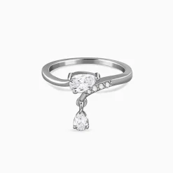 Silver Falling Light Ring