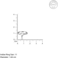 Silver Falling Light Ring