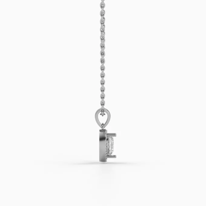 Silver Fancy Heart Pendant With Link Chain
