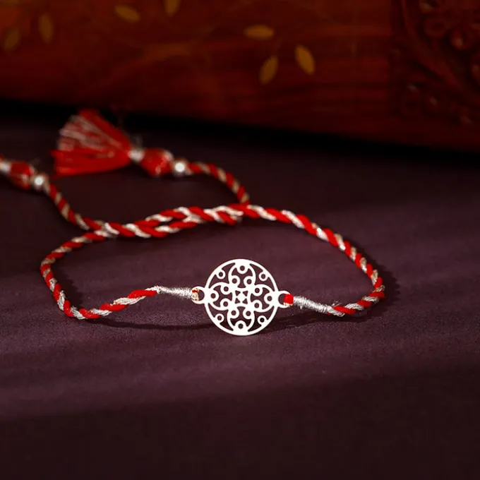 Silver Filigree Rakhi