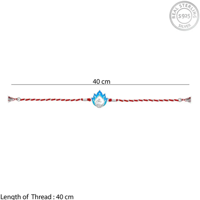 Silver Flaming Peacock Rakhi