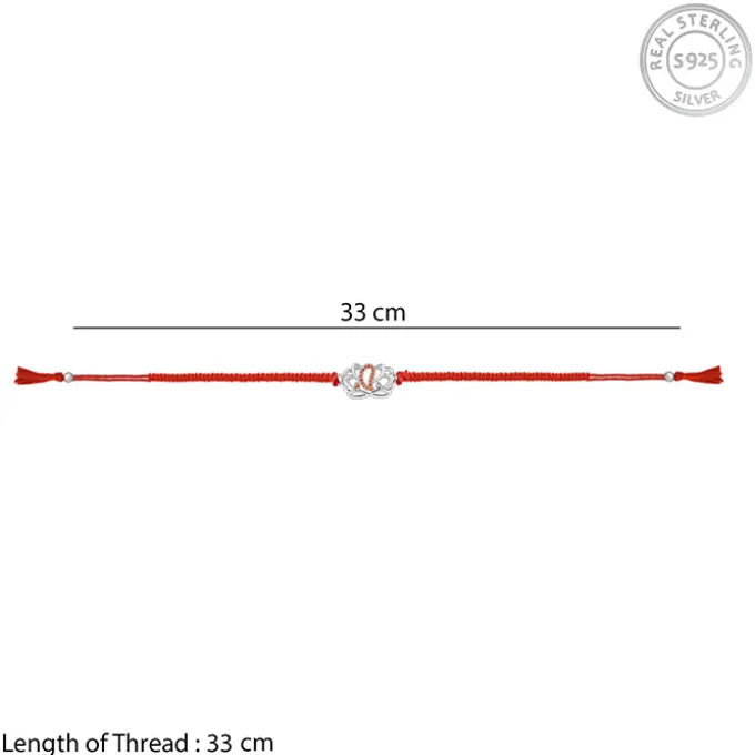 Silver Floral Gajanana Rakhi