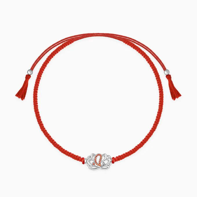 Silver Floral Gajanana Rakhi