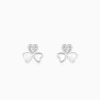 Silver Floral Hearts Earrings