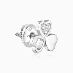 Silver Floral Hearts Earrings