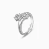 Silver Floral Memory Ring