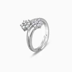 Silver Floral Memory Ring