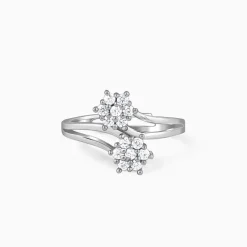 Silver Floral Memory Ring