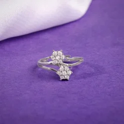 Silver Floral Memory Ring