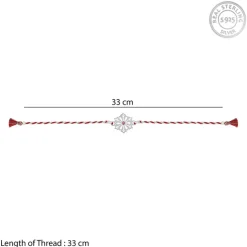 Silver Floral Rakhi