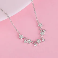 Silver Floral Serenade Necklace