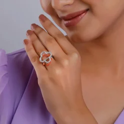 Silver Floret Charm Ring