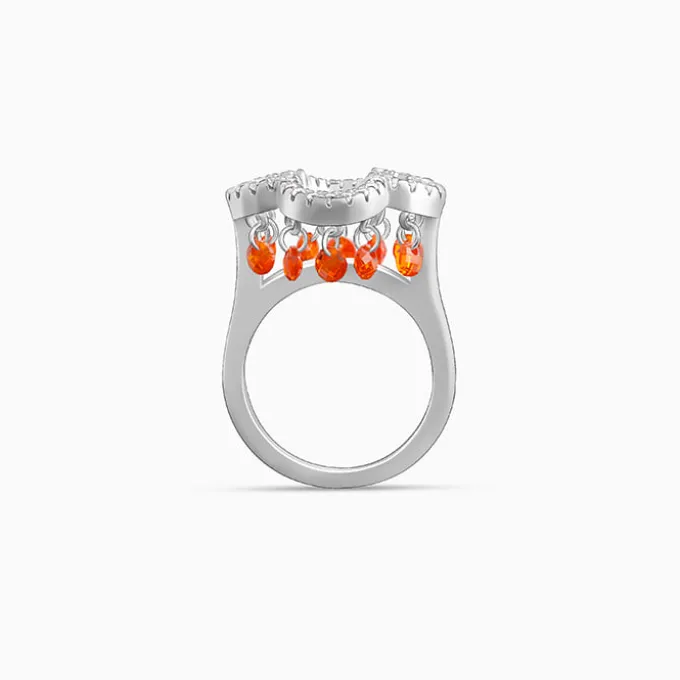 Silver Floret Charm Ring