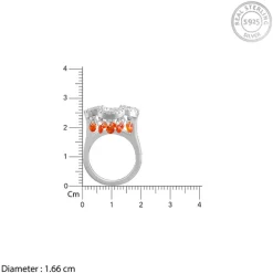 Silver Floret Charm Ring
