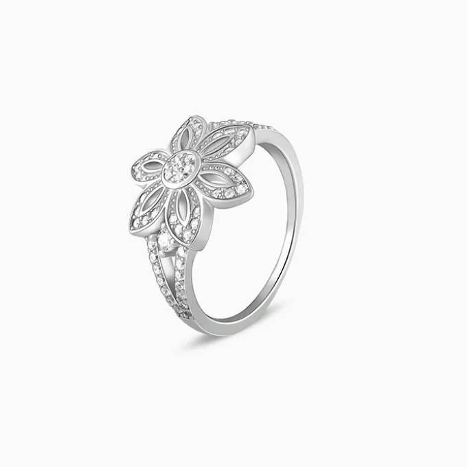 Silver Flower Of The Field Ring