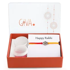 Silver Flowery Rakhi