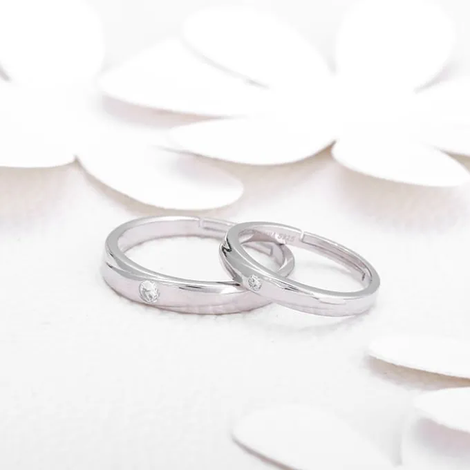 Silver Forever Couple Bands