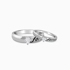 Silver Forever Kind Couple Rings