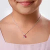 Silver Foxy Kids Pendant with Link Chain