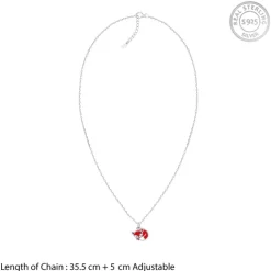 Silver Foxy Kids Pendant with Link Chain