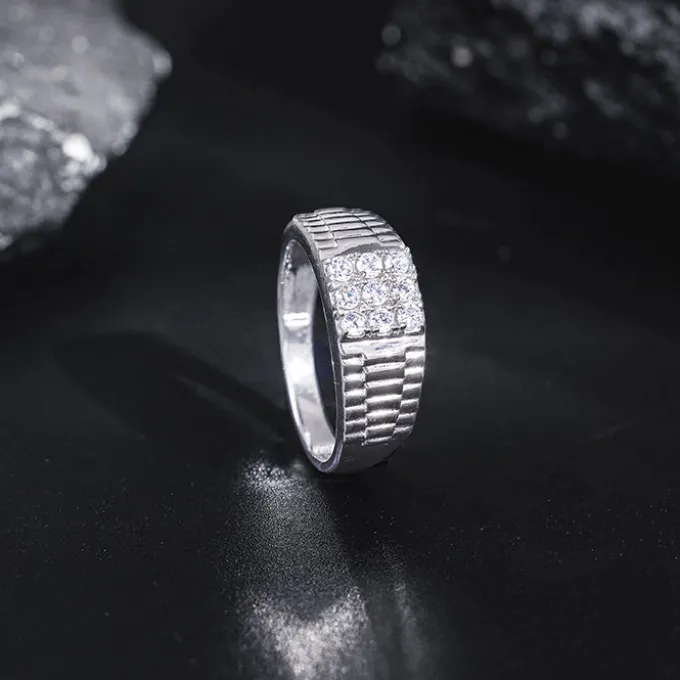Silver Fuego Ring For Him
